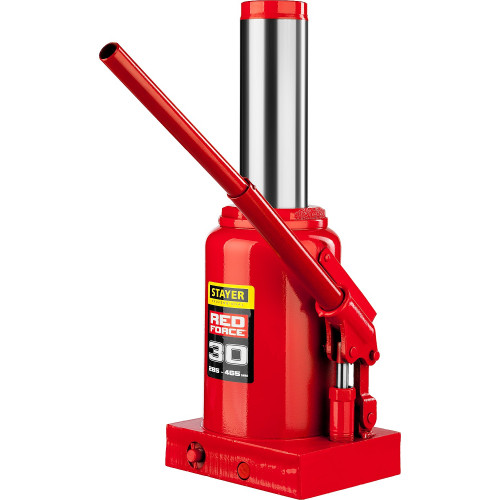 STAYER RED FORCE 30т 285-465мм домкрат бутылочный гидравлический