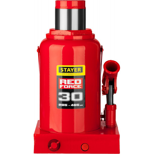 STAYER RED FORCE 30т 285-465мм домкрат бутылочный гидравлический