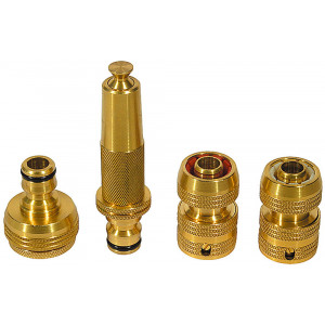RACO PROFI 3/4″+1″ (5 шт: 4246-55005, -55007, -55012 с переходником, -55021) набор: наконечник регулируемый и адаптеры, из латуни