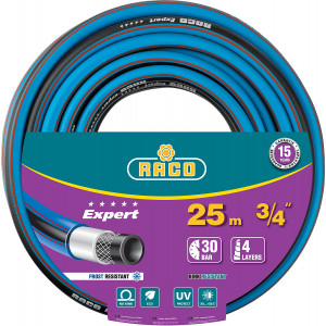 Поливочный шланг RACO EXPERT 3/4″ 25 м 30 атм четырёхслойный армированный