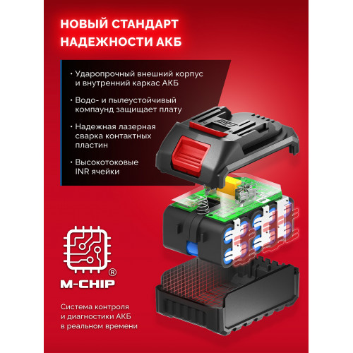 ЗУБР 20 В, 500 Н·м, 1 АКБ LMS (4 А·ч), бесщеточный ударный гайковерт, сумка (ГБУ-500-41)