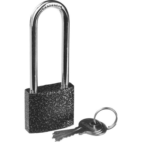 Замок STAYER ″STANDARD″ навесной, металлический корпус, удлиненная закаленная дужка, 38мм
