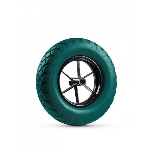 Колесо полиуретановое для тачек KRAFTOOL MAXDrive на спицевом диске, 4.80/4.00-8 х 380 мм, для тачек (арт. 39860, 39862), подшипник - 20 мм  (39869)