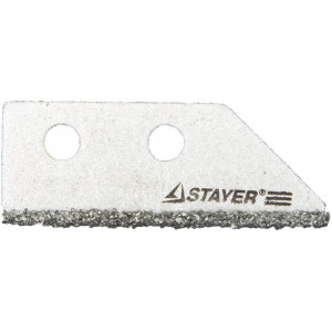 Лезвие STAYER ″PROFI″ сменное с карбидным напылением для скребка 33415, 2шт.