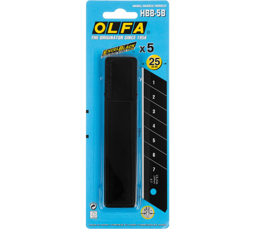 Лезвие OLFA ″EXCEL BLACK″ сегментированное, 5шт, 25х126х0,7мм