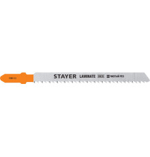 STAYER T101BR, полотна для эл/лобзика, HCS, по ламинату, дереву, фанере, обратн. рез, Т-хвостовик, шаг 2,5мм, 75мм, 2шт, STAYER Professional