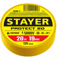 STAYER Protect-20 желтая изолента ПВХ, 20м х 19мм