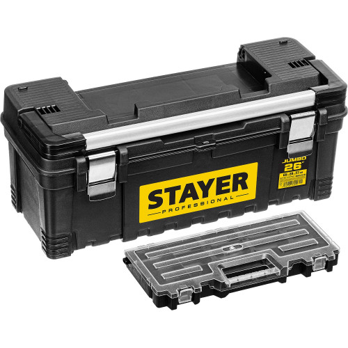 Ящик для инструмента ″JUMBO-26″ пластиковый, STAYER Professional