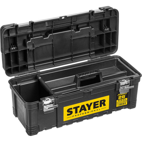 Ящик для инструмента ″JUMBO-26″ пластиковый, STAYER Professional