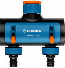 GRINDA PROLine TS-2, 3/4″-1″, распределитель двухканальный, поливочный, с внутренней резьбой