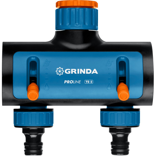 GRINDA PROLine TS-2, 3/4″-1″, распределитель двухканальный, поливочный, с внутренней резьбой