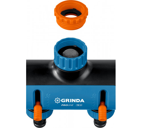 GRINDA PROLine TS-2, 3/4″-1″, распределитель двухканальный, поливочный, с внутренней резьбой