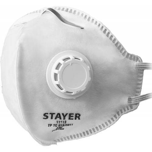 Плоская полумаска фильтрующая STAYER FV-80 FFP1 с клапаном