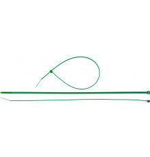 Кабельные стяжки зеленые КС-З1, 3.6 x 300 мм, 100 шт, нейлоновые, ЗУБР Профессионал