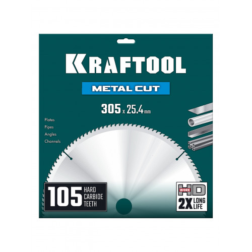 KRAFTOOL Metal Cut 305 х 25.4 мм, 105Т, диск пильный по металлу и стали (36954-305-25.4-105)