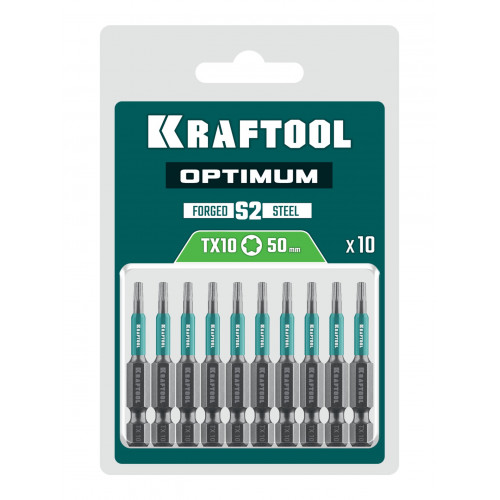 KRAFTOOL OPTIMUM TX 10, 50 мм, 10 шт, биты (26126-10-50-10)
