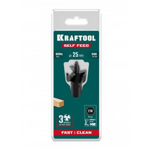 KRAFTOOL SELF FEED d 25 мм, cверло по дереву самоврезающееся (29951-25)
