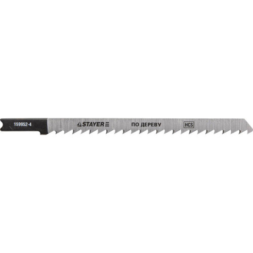 Полотна STAYER ″PROFI″, U301CD, для эл/лобзика, HCS, по дереву, US-хвост., шаг 4мм, 100мм, 3шт