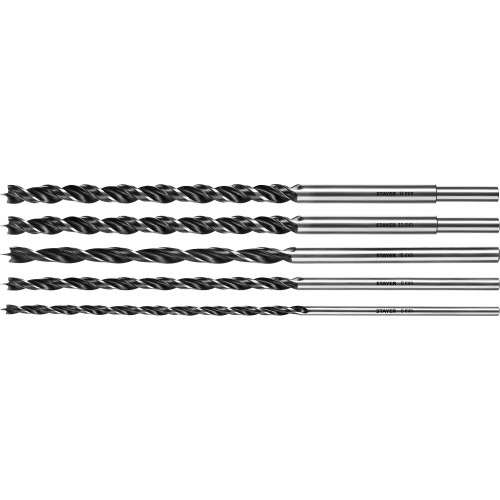 STAYER ″Maxdrill″ 5 шт., 6-8-10-12-14 х 300 мм, набор сверл спиральных по дереву