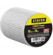 Серпянка самоклеящаяся FIBER-Tape, 10 см х 10м, STAYER Professional 1246-10-10