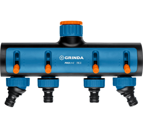 GRINDA PROLine TS-4, 3/4″-1″, распределитель четырехканальный, поливочный, с внутренней резьбой