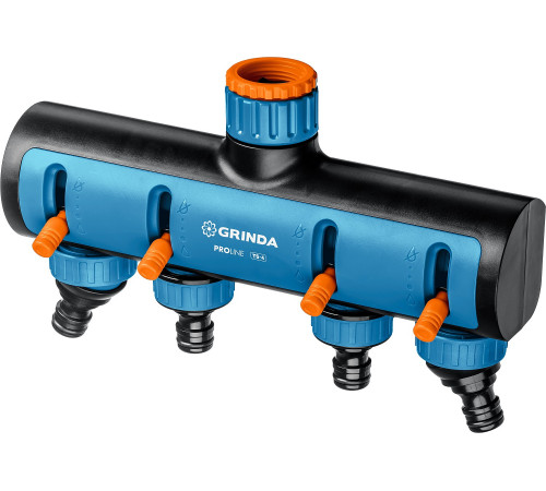 GRINDA PROLine TS-4, 3/4″-1″, распределитель четырехканальный, поливочный, с внутренней резьбой