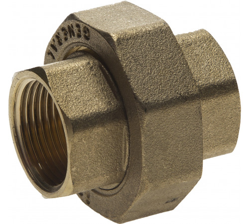 Соединитель GENERAL FITTINGS с накидной гайкой, латунь, г/г, 3/4″