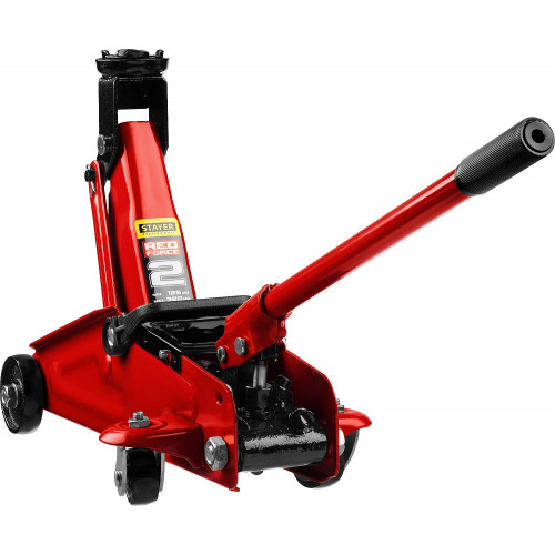 STAYER R-22 2т 125-320мм подкатной домкрат для легковых а/м, RED FORCE