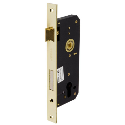 Корпус врезного замка ЗУБР ″ЭКСПЕРТ″, с защелкой, межосевое расстояние 85мм, прямоугольный ригель