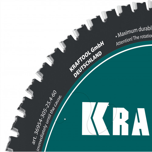 KRAFTOOL Metal Cut 305 х 25.4 мм, 60Т, диск пильный по металлу и стали (36954-305-25.4-60)