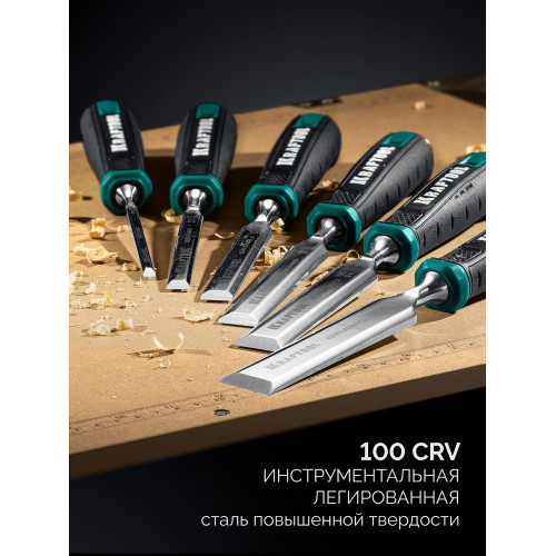 KRAFTOOL GRAND стамеска-долото с двухкомпонентной рукояткой, 12 мм
