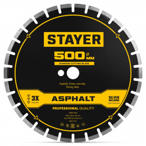 STAYER ASPHALT 500 мм, диск алмазный по асфальту, PROFESSIONAL (3669-500)