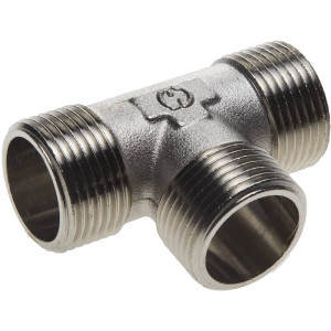 Тройник GENERAL FITTINGS никелированная латунь, ш/ш/ш, 1″