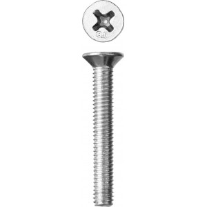 Винт DIN 965, M6x70 мм, 3 шт, кл. пр. 5.8, оцинкованный, ЗУБР