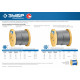 Трос грузоподъемный стальной, оцинкованный, DIN 3060, d=12 мм, L=50 м, ЗУБР Профессионал