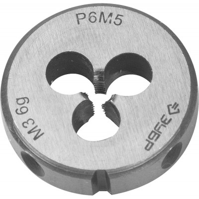ЗУБР М3x0.5мм, плашка, сталь Р6М5, круглая машинно-ручная 4-28023-03-0.5