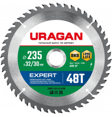 URAGAN Expert 235 х 32/30мм 48Т, диск пильный по дереву