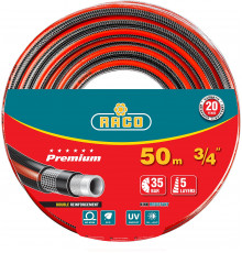 Поливочный шланг RACO PREMIUM 3/4″ 50 м 35 атм пятислойный усиленный двумя слоями армирования