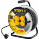 STAYER PRO 325 КГ 3х2.5 30м 4000Вт IP44, Силовой удлинитель на стальной катушке (55076-30)