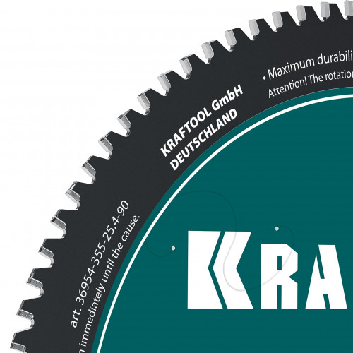 KRAFTOOL Metal Cut 355 х 25.4 мм, 90Т, диск пильный по металлу и стали (36954-355-25.4-90)