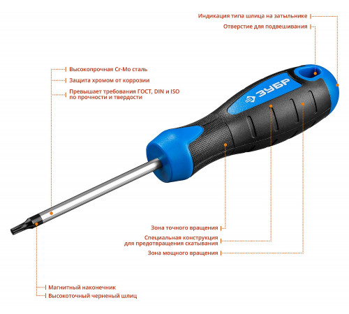 ЗУБР Профессионал TX15x75 отвертка