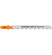 STAYER T144D, полотна для эл/лобзика, HCS, по дереву, ДВП, ДСП, Т-хвостовик, шаг 4мм, 75мм, 2шт, STAYER Professional