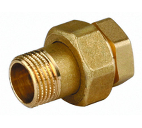 Соединитель GENERAL FITTINGS прямой с накидной гайкой, латунь, г/ш, 1/2″