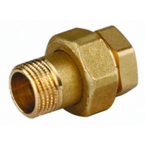 Соединитель GENERAL FITTINGS прямой с накидной гайкой, латунь, г/ш, 3/4″