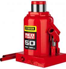 STAYER RED FORCE 50т 300-480мм домкрат бутылочный гидравлический