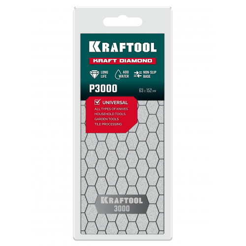 KRAFTOOL DIAMOND 63 х 152 мм, Р3000, пластина алмазная заточная (35710-3000)