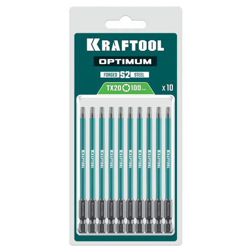 KRAFTOOL OPTIMUM TX 20, 100 мм, 10 шт, биты (26126-20-100-S10)