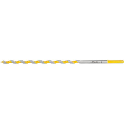 STAYER Spiral 6x235/160мм, сверло левиса по дереву, шестигранный хвостовик
