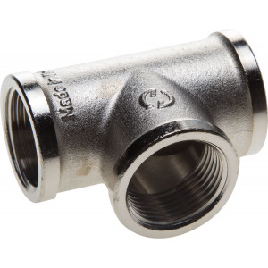 Тройник GENERAL FITTINGS никелированная латунь, г/г/г, 3/4″