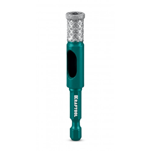 KRAFTOOL VS DIAMOND d 10, HEX 1/4″, Вакуумное алмазное трубчатое сверло по керамограниту (29891-10)